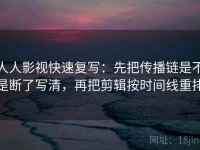 人人影视快速复写：先把传播链是不是断了写清，再把剪辑按时间线重排