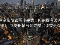 星空影院读图小手势：盯前提有没有说明，立刻把轴线读完整（读完更稳）