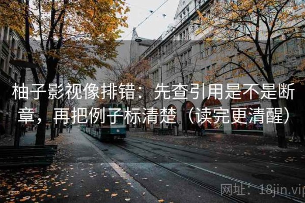 柚子影视像排错：先查引用是不是断章，再把例子标清楚（读完更清醒）