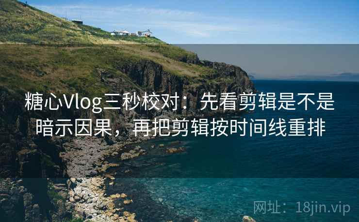 糖心Vlog三秒校对:先看剪辑是不是暗示因果,再把剪辑按时间线重排 糖心Vlog三秒校对:先看剪辑是不是暗示因果,再把剪辑按时间线重排